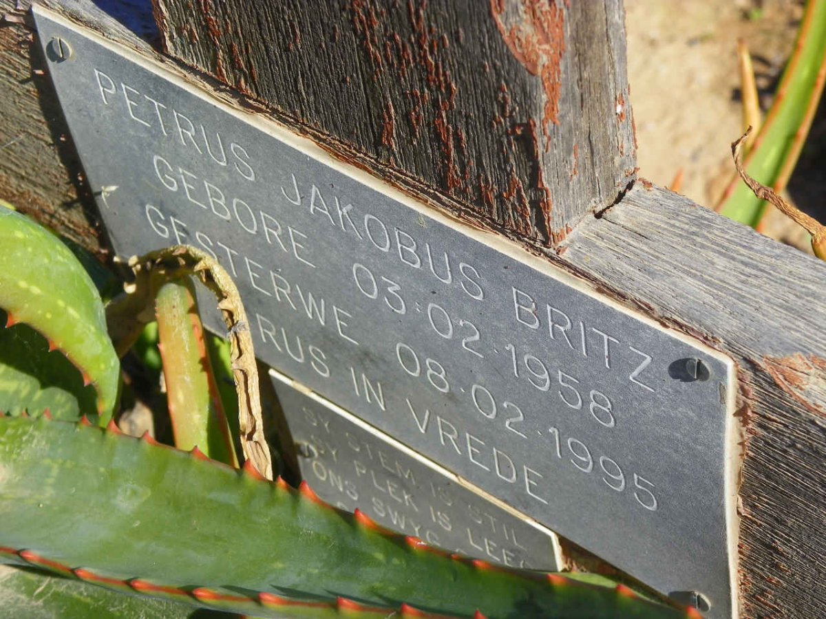 BRITZ Petrus Jakobus 1958-1995