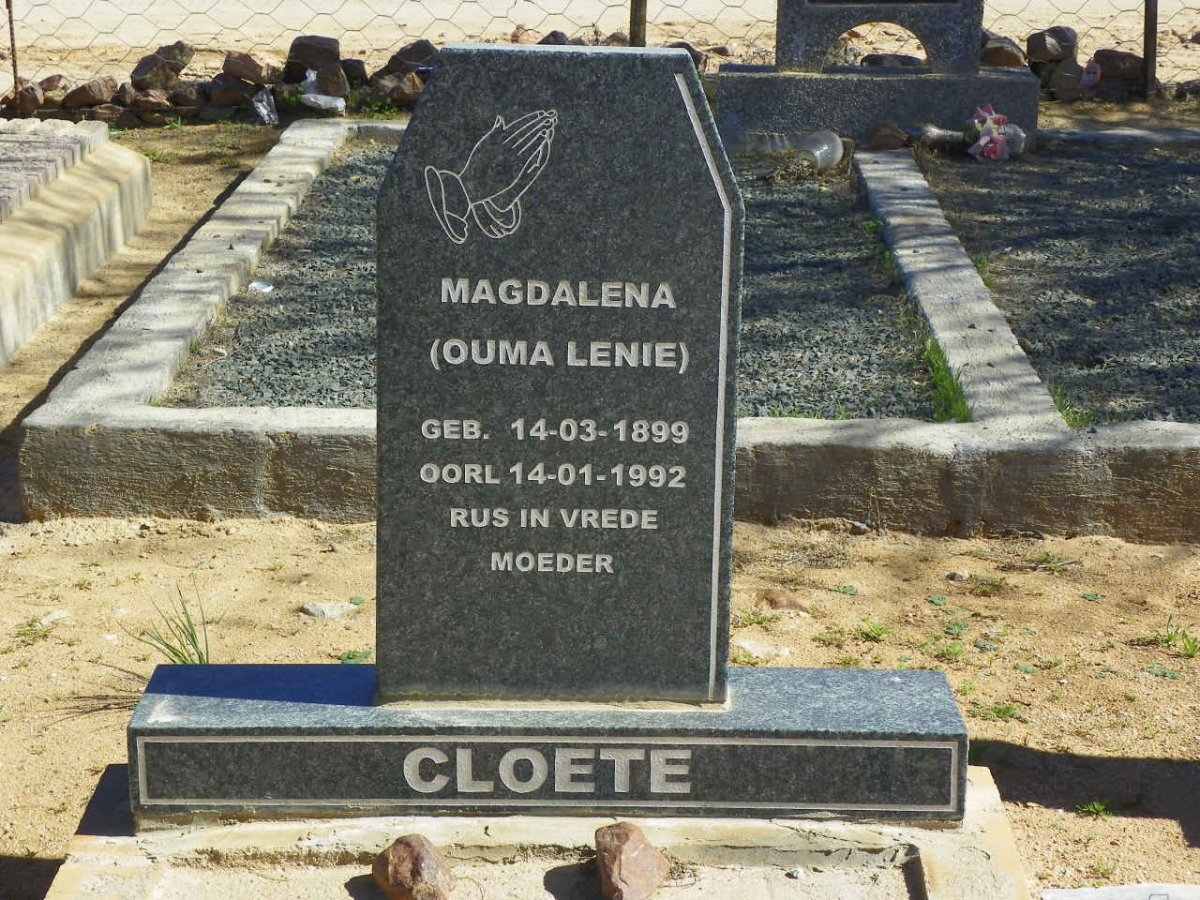 CLOETE Magdalena 1899-1992