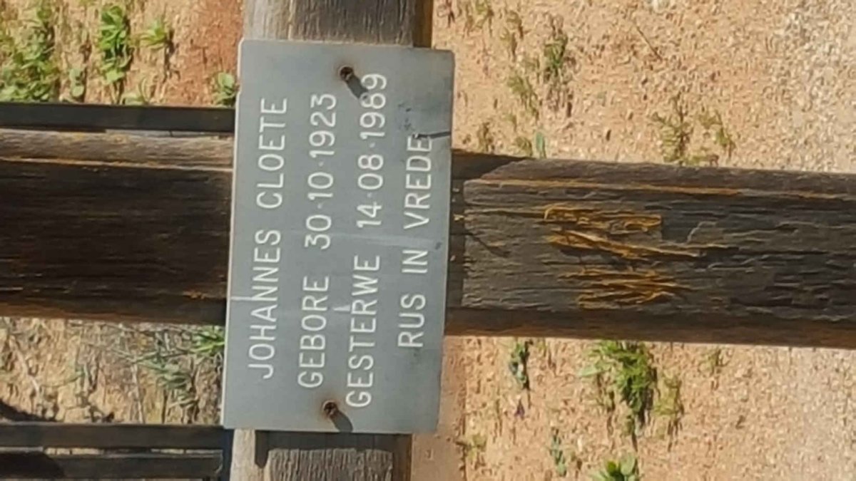 CLOETE Johannes 1923-1989