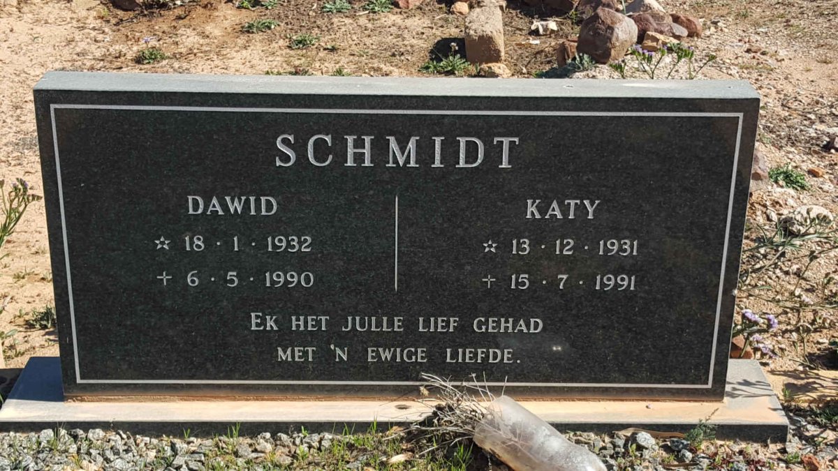 SCHMIDT Dawid 1932-1990 &amp; Katy 1931-1991