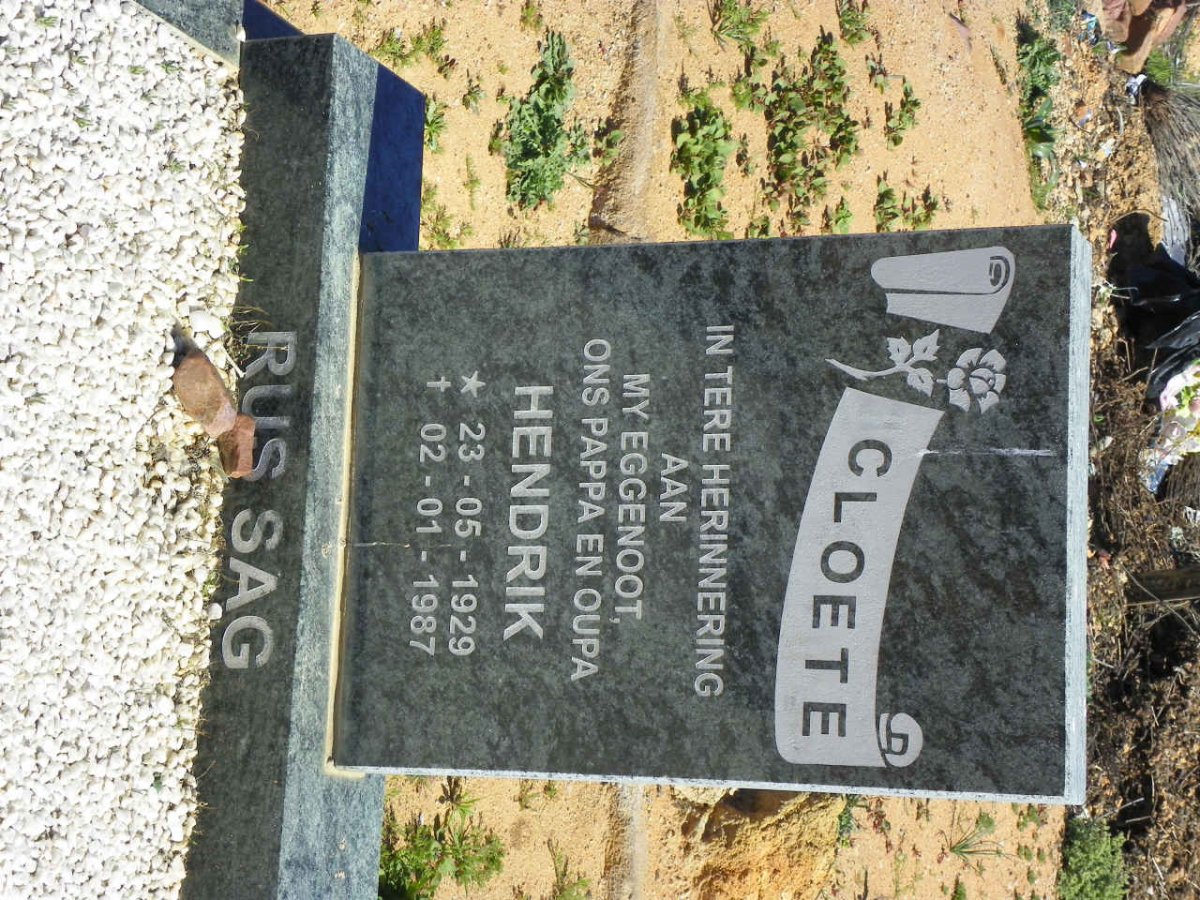 CLOETE Hendrik 1929-1987