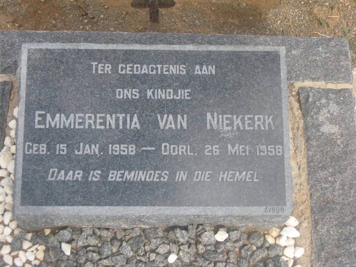 NIEKERK Emmerentia, van 1958-1958