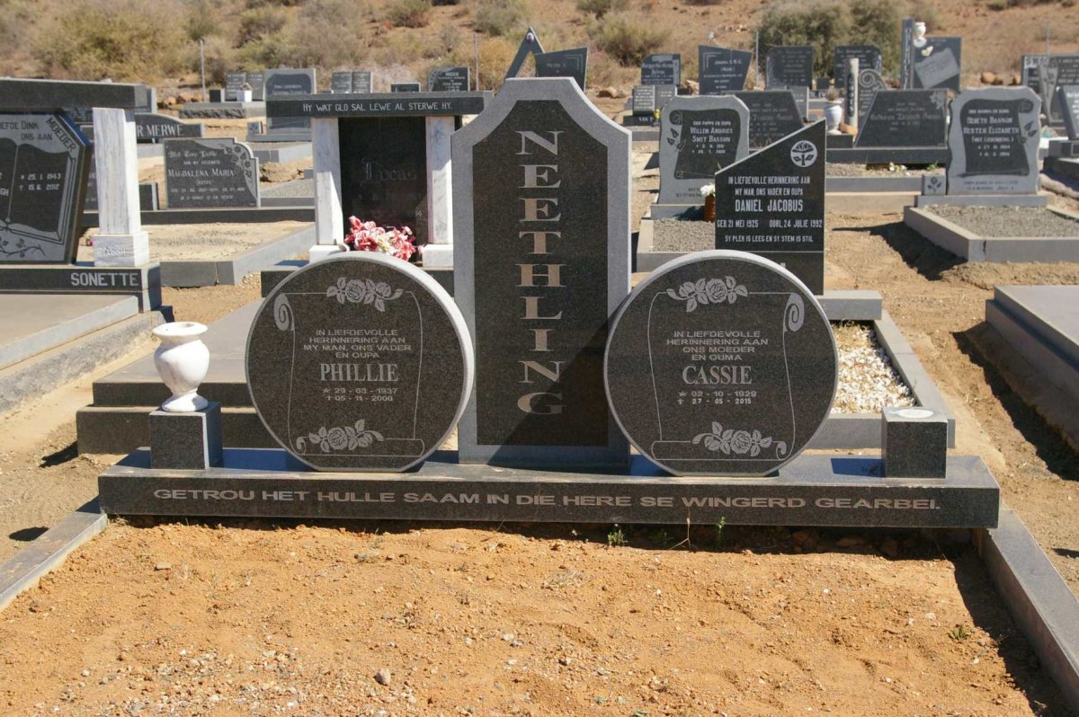 NEETHLING Phillie 1937-2000 &amp; Cassie 1929-2015