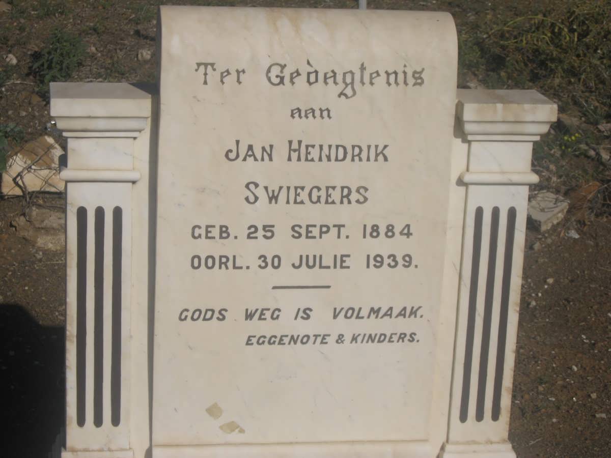 SWIEGERS Jan Hendrik 1884-1939