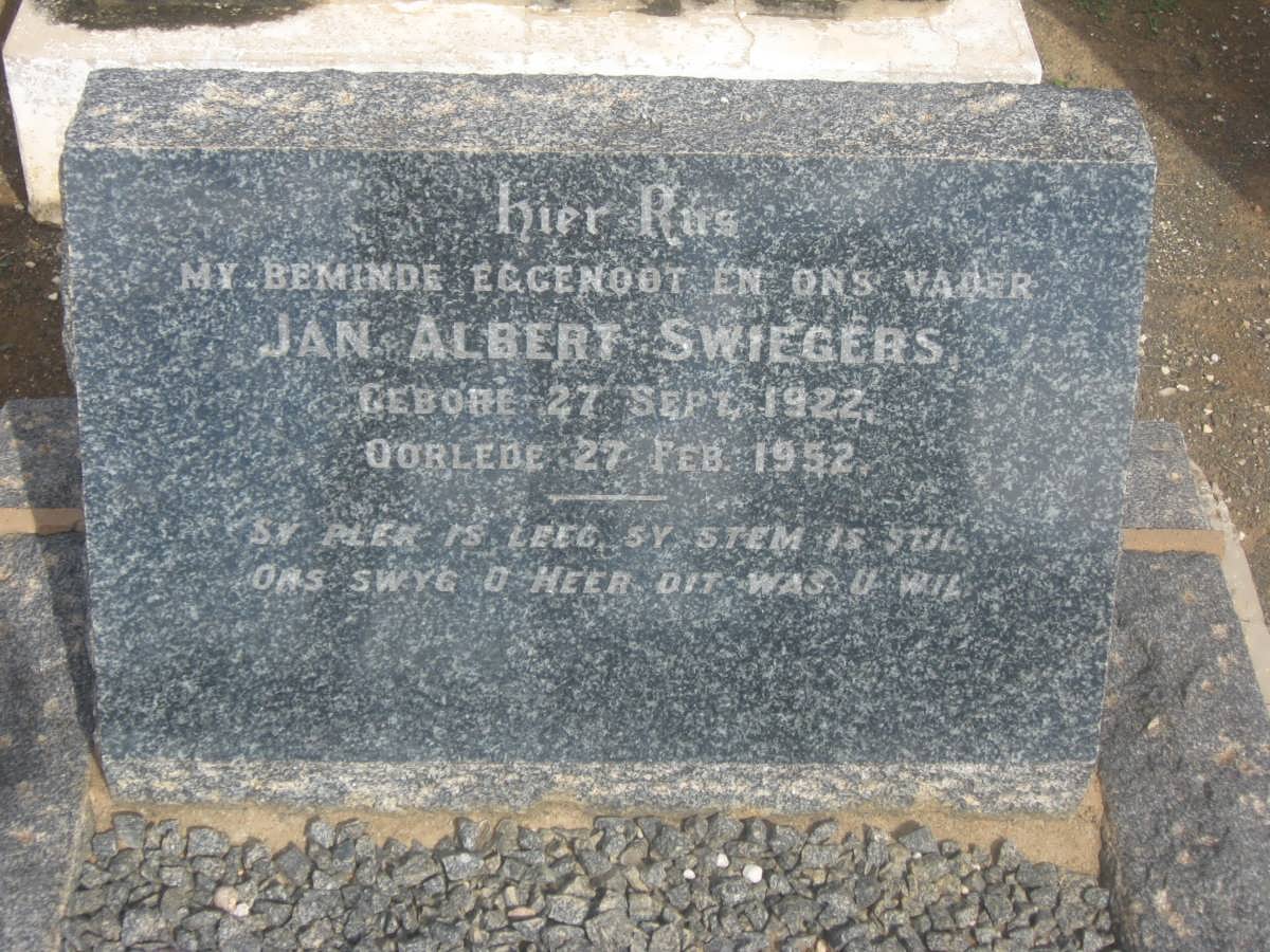 SWIEGERS Jan Albert 1922-1952