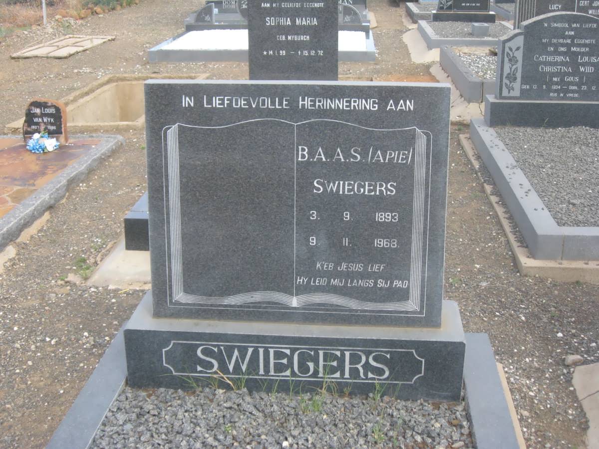 SWIEGERS B.A.A.S. 1893-1968