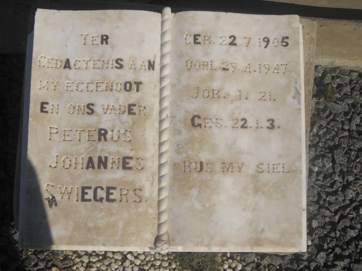 SWIEGERS Peterus Johannes 1905-1947