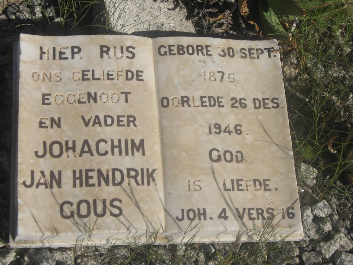 GOUS Johachim Jan Hendrik 1876-1946