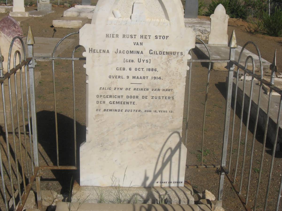 GILDENHUYS Helena Jacomina nee UYS 1886-1914