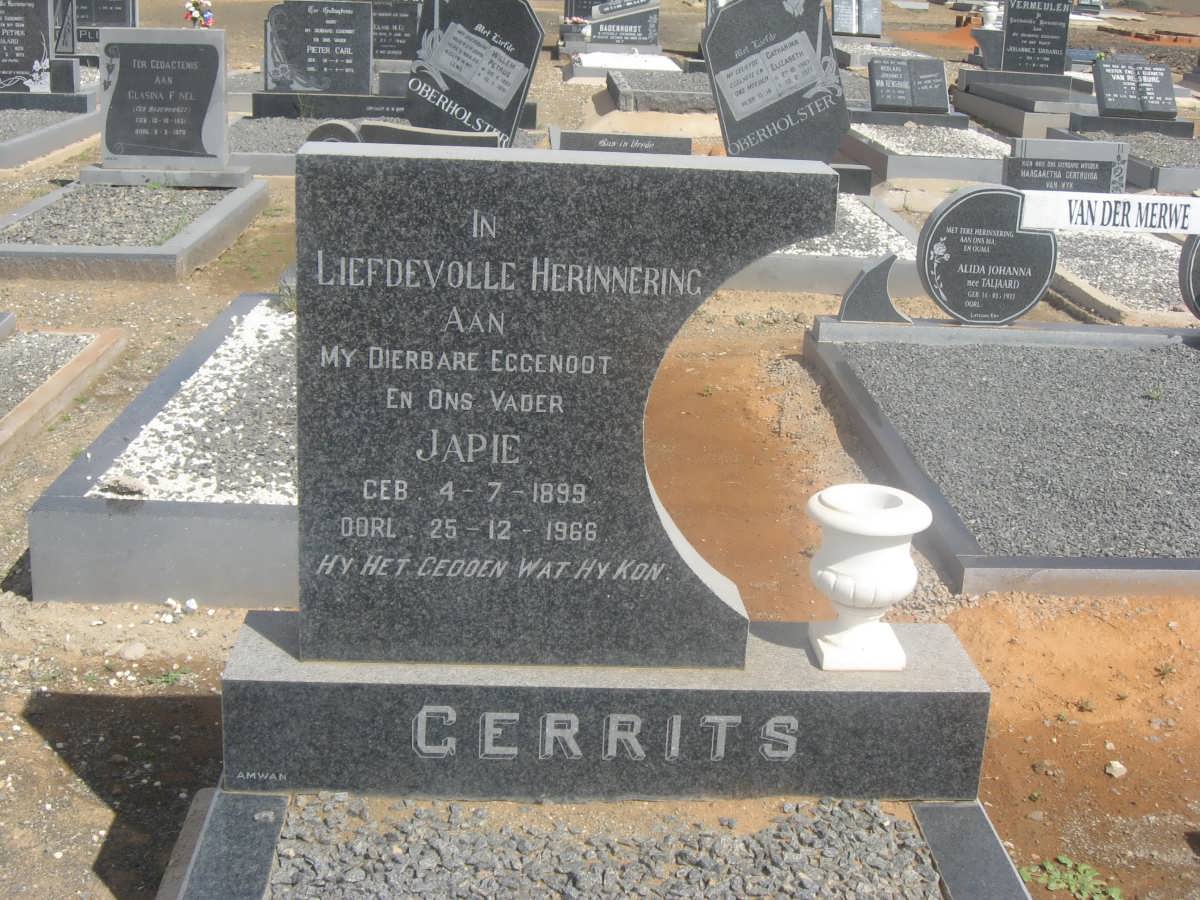 GERRITS Japie 1899-1966