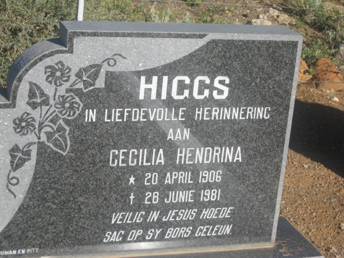 HIGGS Cecilia Hendrina 1906-1981
