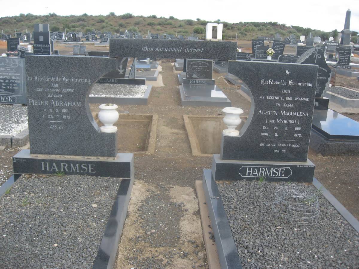 HARMSE Pieter Abraham 1901-1975 &amp; Aletta Magdalena MYBURGH 1901-1972