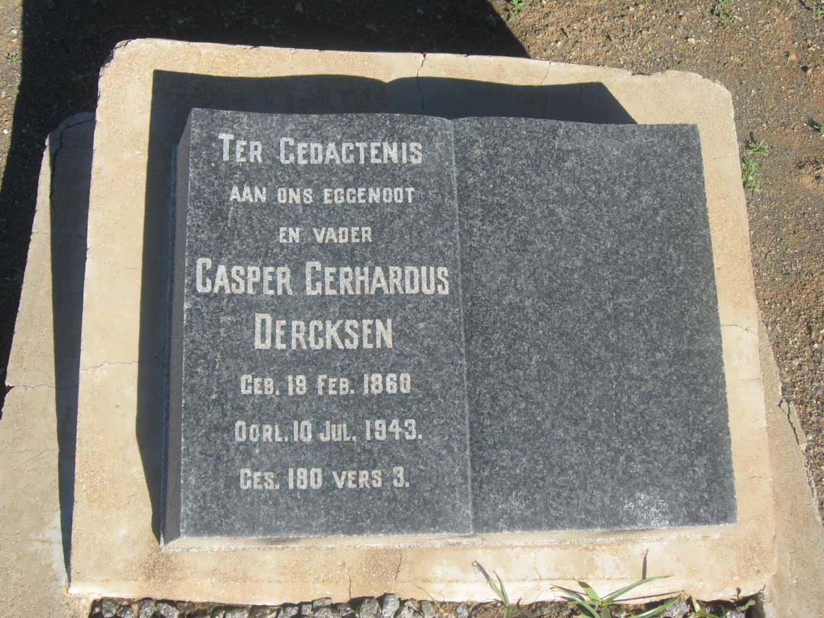 DERCKSEN Casper Gerhardus 1860-1943
