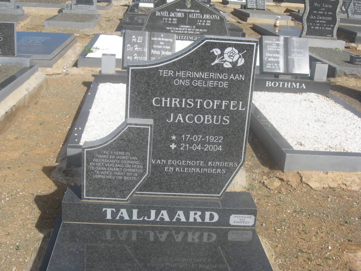 TALJAARD Christoffel Jacobus 1922-2004