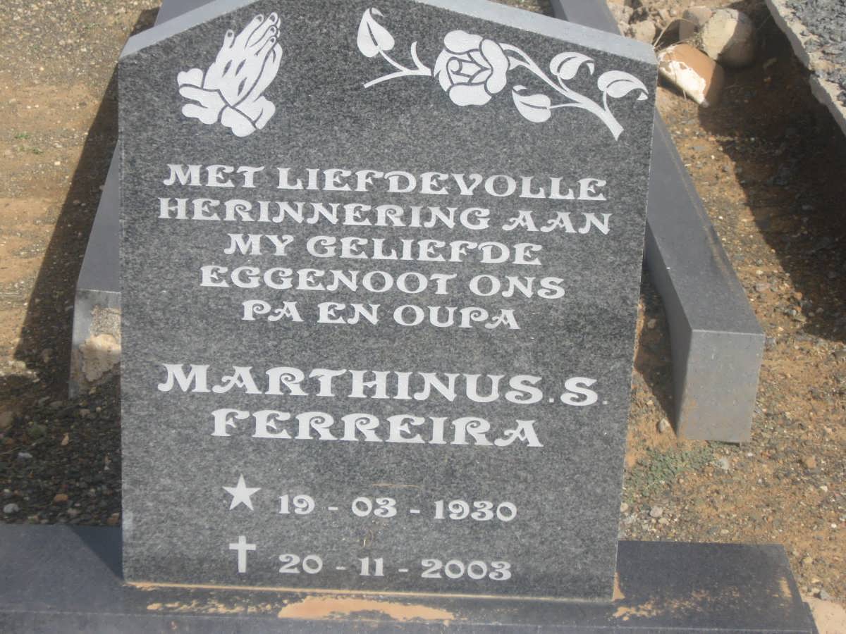 FERREIRA Marthinus S. 1930-2003 &amp; Pieternella F. 1931-2012