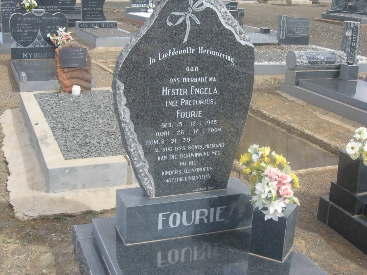 FOURIE Jan Andries Stephanus 1924-1969 &amp; Hester Engela PRETORIUS 1925-2009