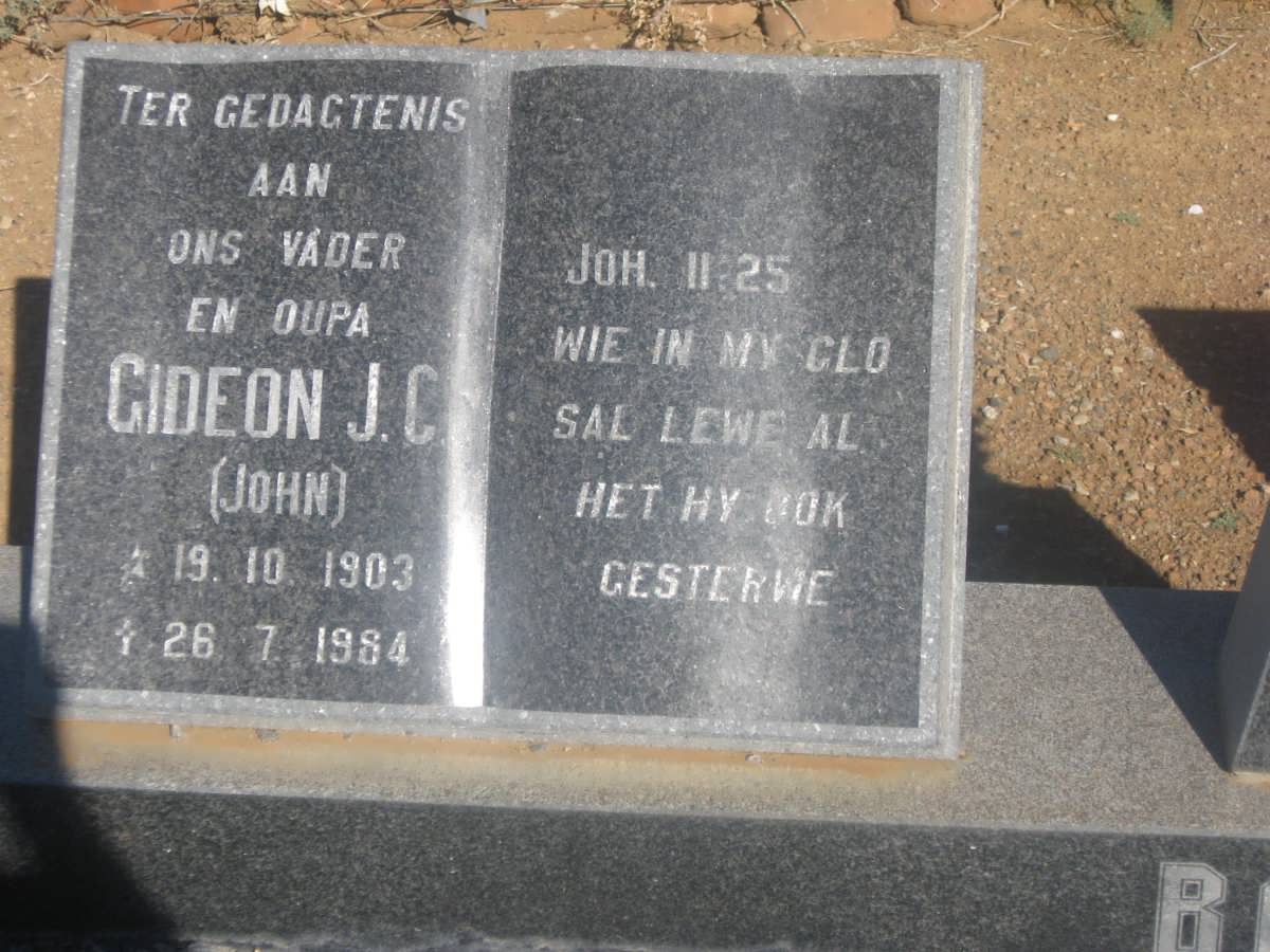 B? Gideon J.C. 1903-1984 &amp; Anna E. 1908-1983