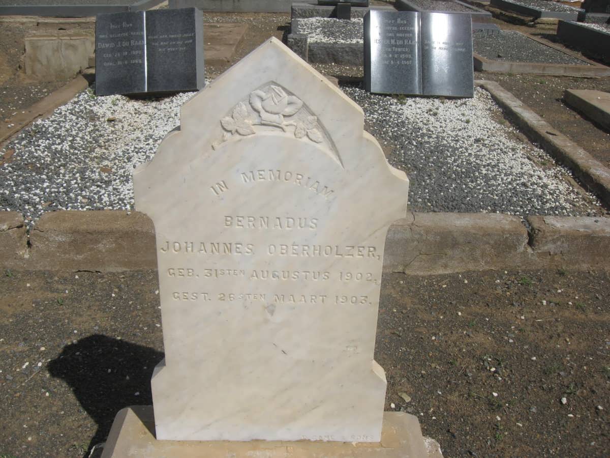 OBERHOLZER Bernadus Johannes 1902-1903