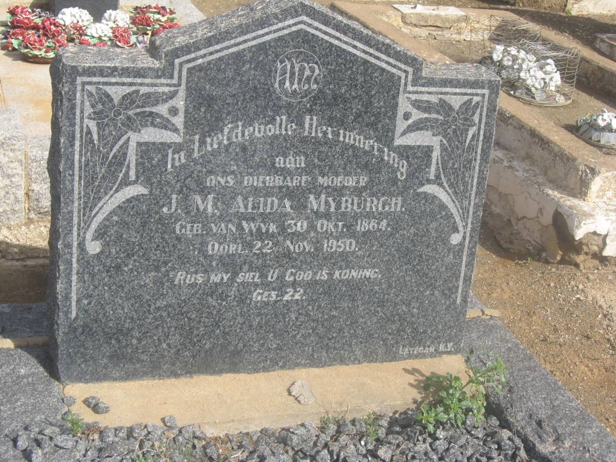 MYBURGH J.M. Alida nee van WYK 1864-1950