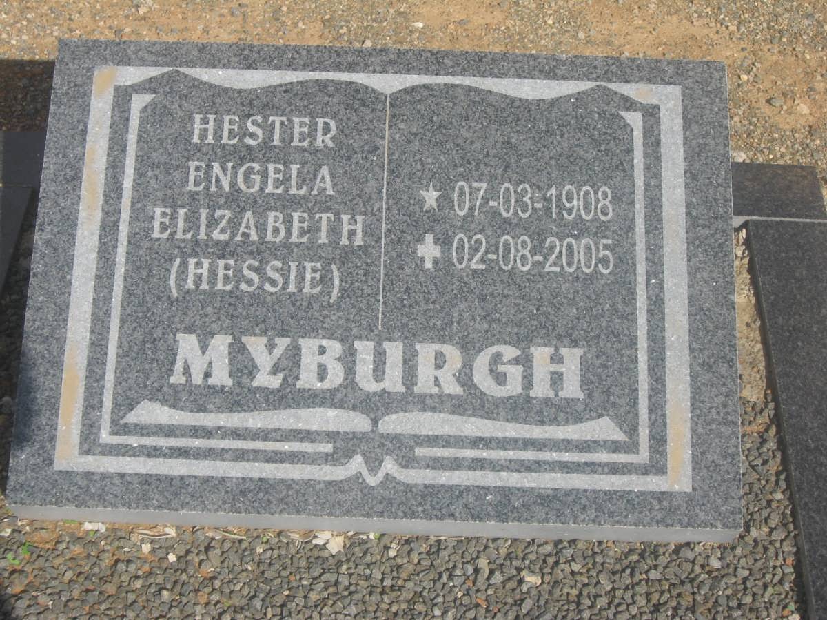 MYBURGH Hester Engela Elizabeth 1908-2005
