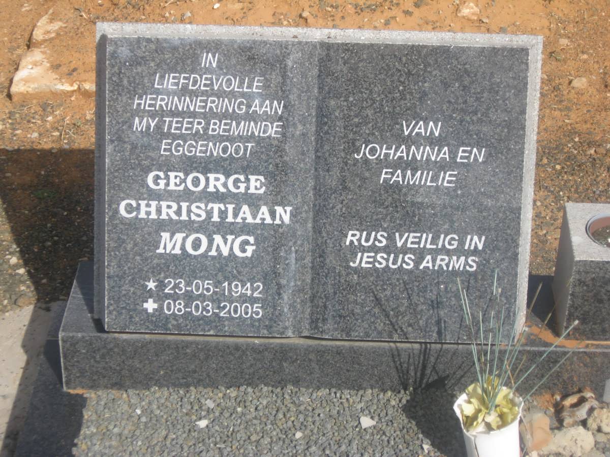 MONG George Christiaan 1942-2005