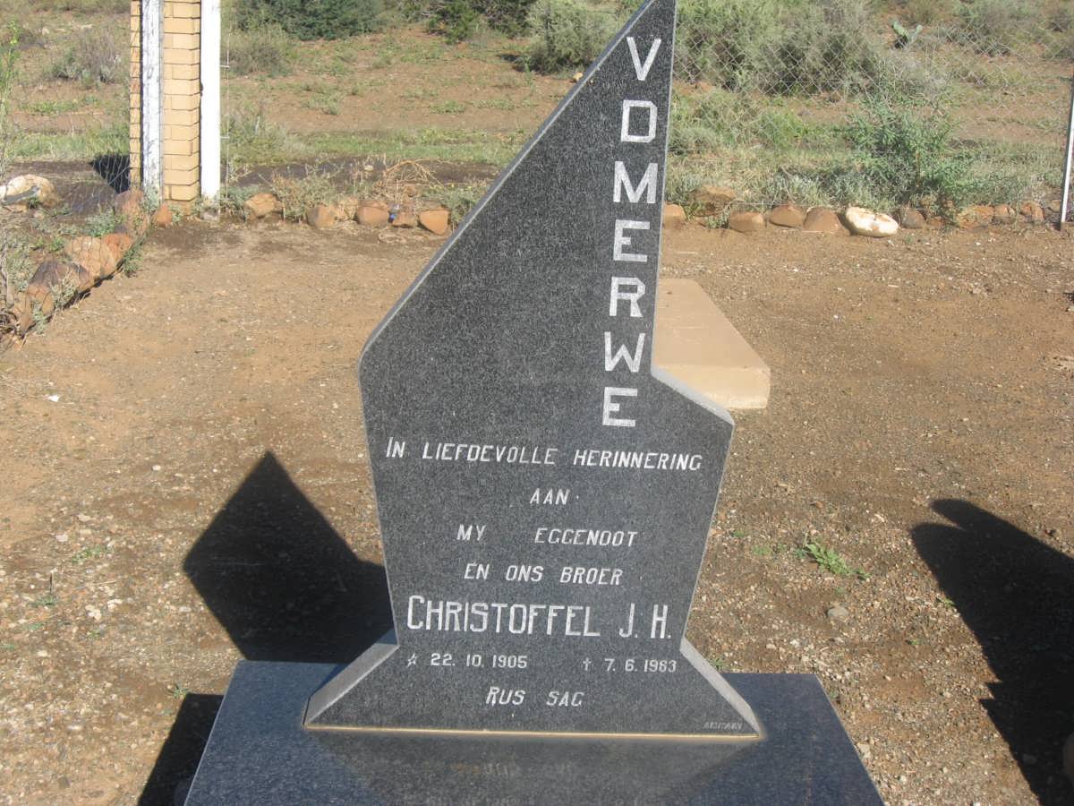 MERWE Christoffel J.H., v.d. 1905-1983