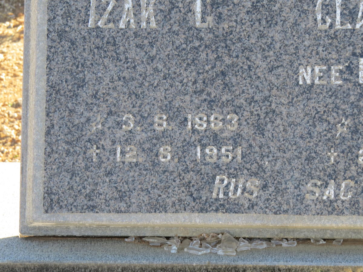 MERWE Izak G., v.d. 1883-1951 &amp; Clasina F. BADENHORST 1888-1982