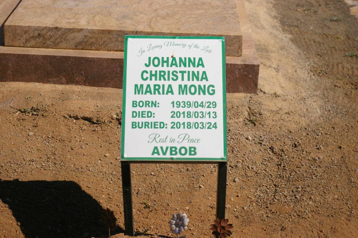 MONG Johanna Christina Maria 1939-2018