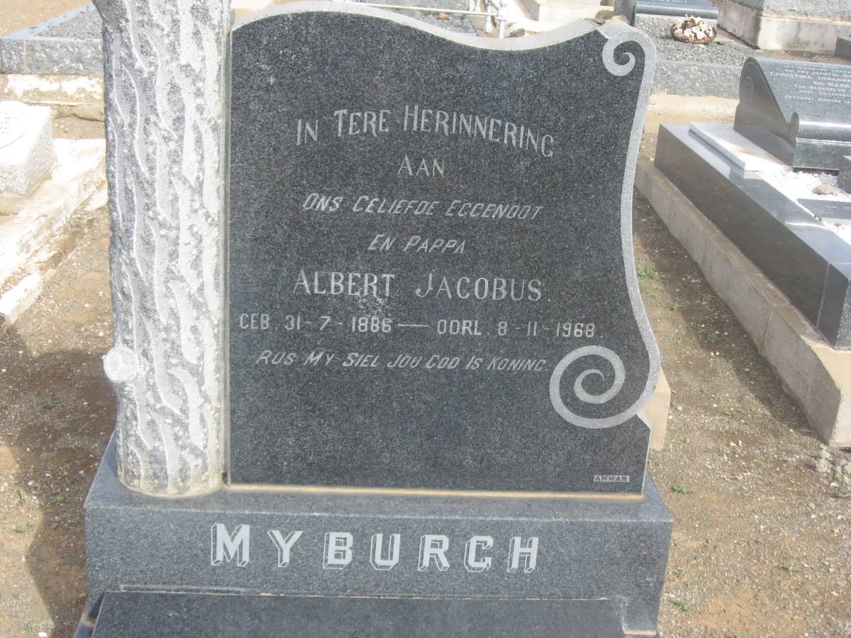 MYBURGH Albert Jacobus 1886-1968