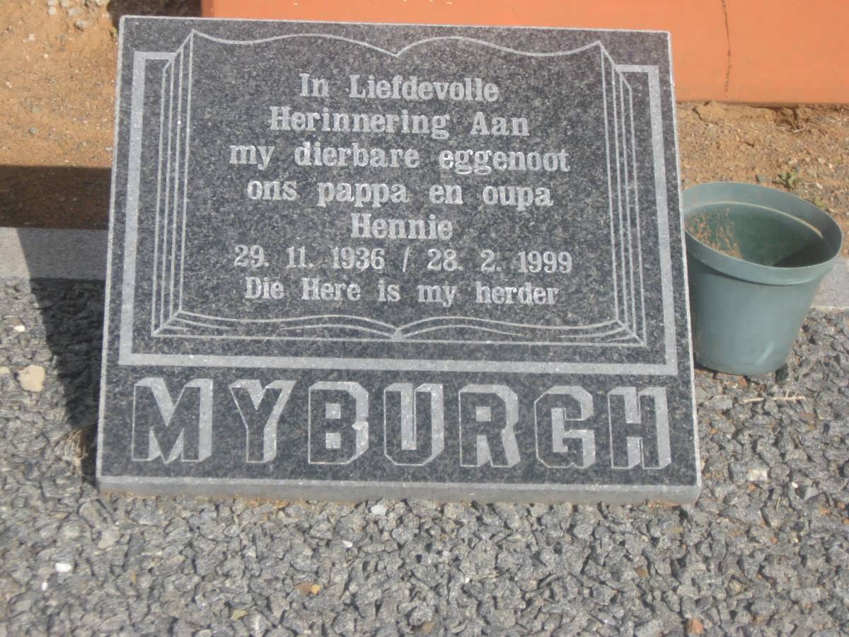 MYBURGH Hennie 1936-1999