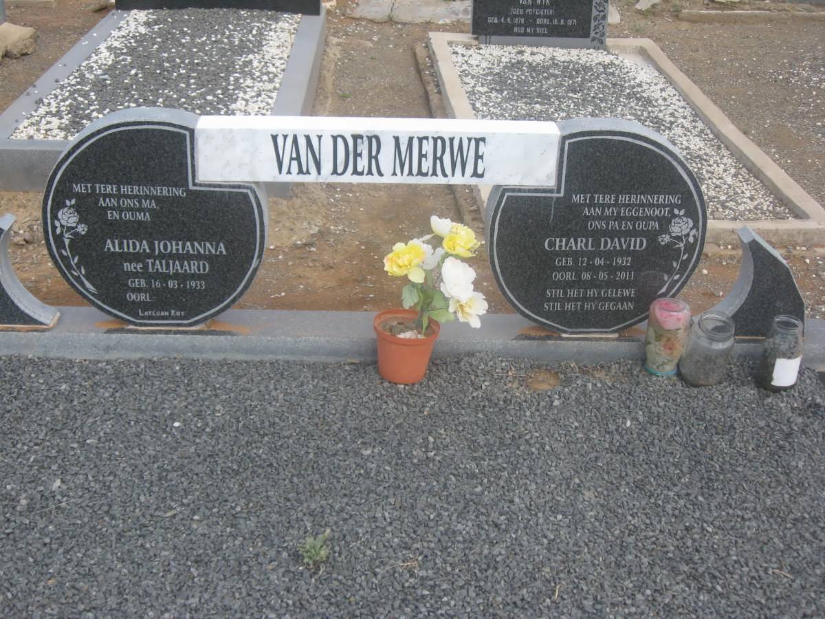 MERWE Charl David, van der 1932-2011 &amp; Alida Johanna JALJAARD 1933-