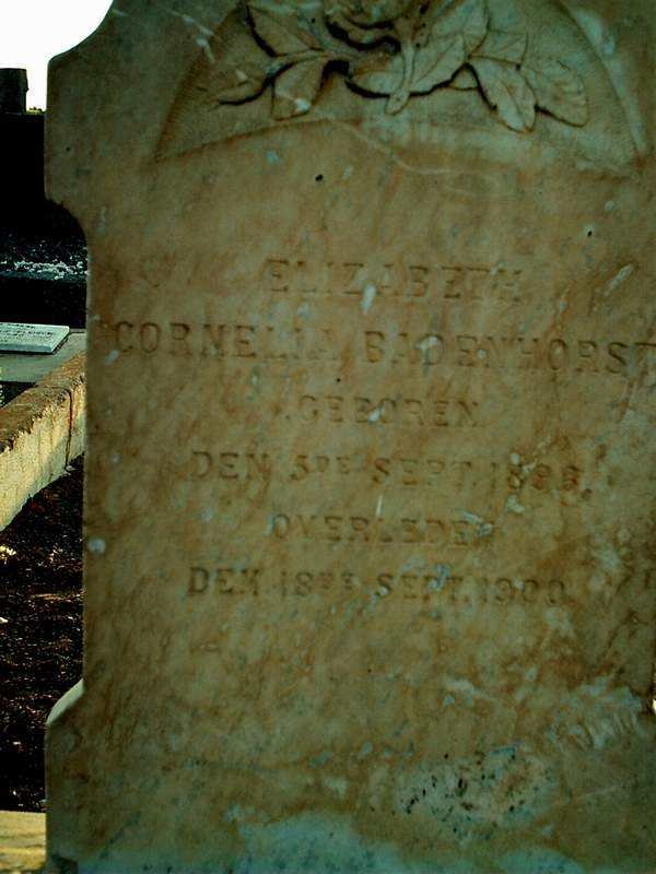 BADENHORST Elizabeth Cornelia 1898-1900