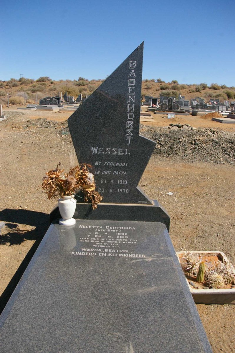 BADENHORST Wessel 1919-1978 &amp; Heletta Gertruida SMIT 1932-2013