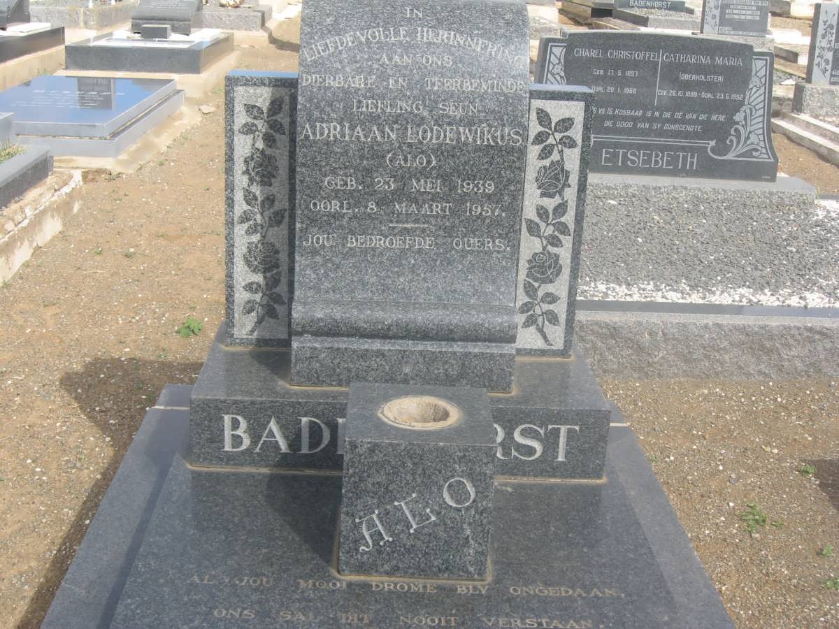 BADENHORST Adriaan Lodewikus 1939-1957