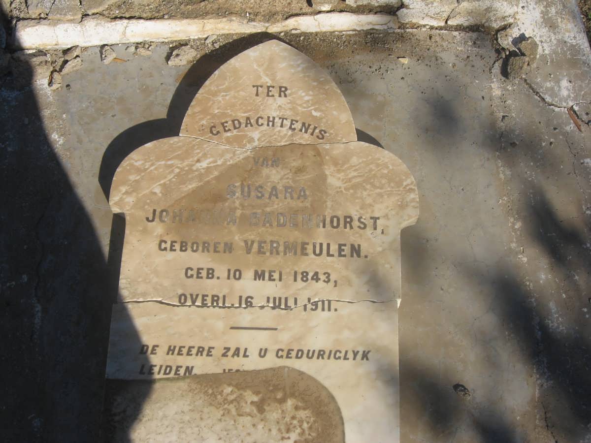 BADENHORST Susara Johanna nee VERMEULEN 1843-1911