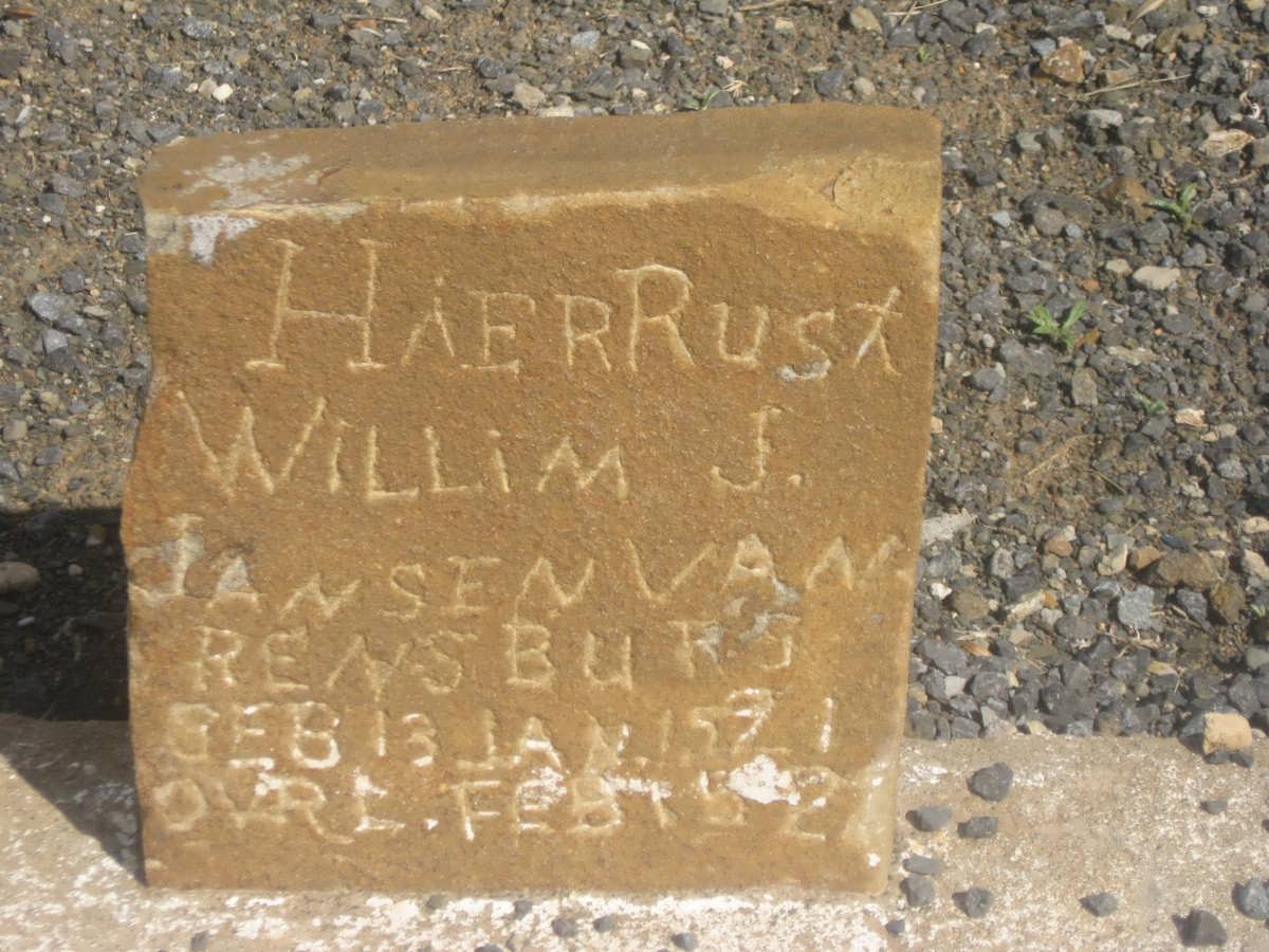 RENSBURG Willim J., Jansen van 1921-19?2