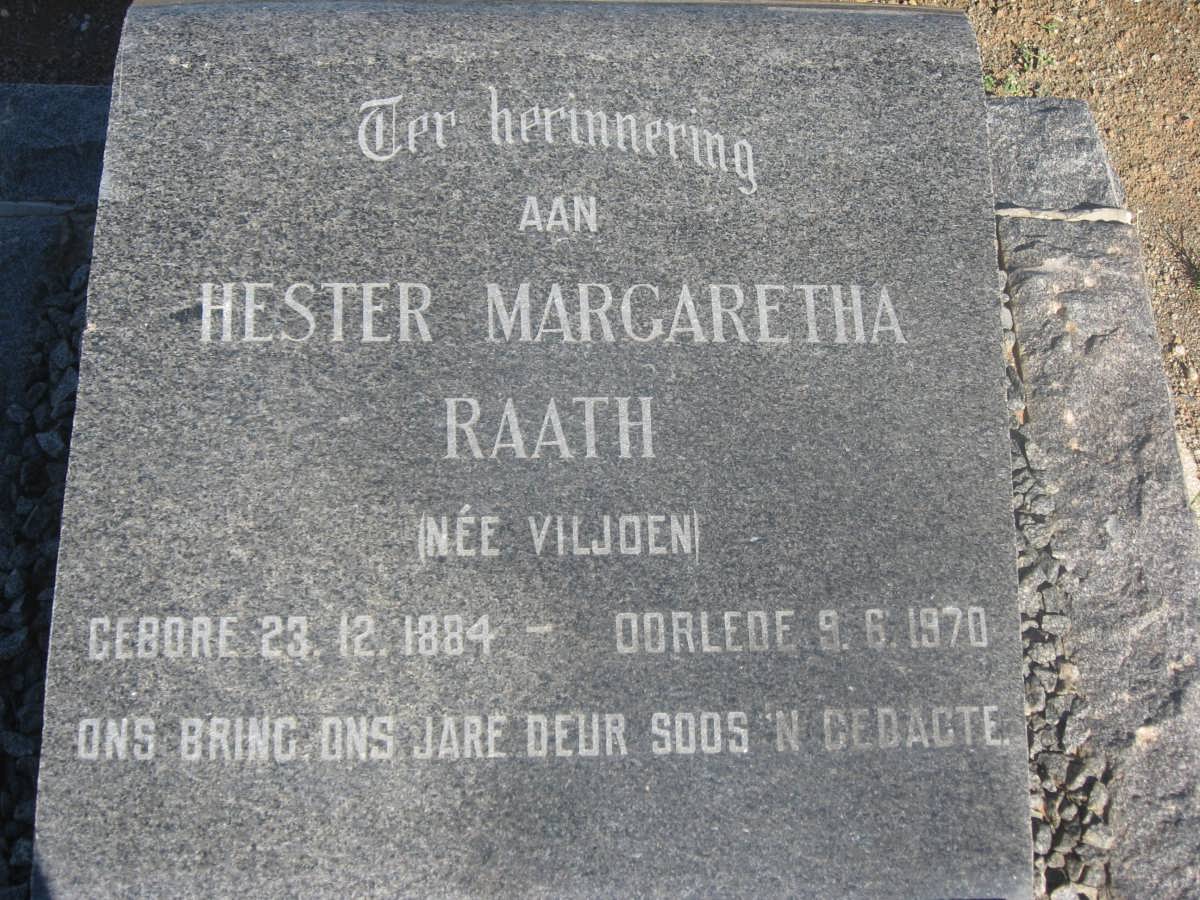 RAATH Jan Louis 1877-1947 &amp; Hester Margaretha VILJOEN 1884-1970