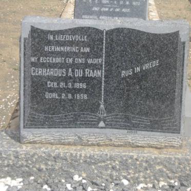 RAAN Gerhardus A., du 1896-1958 &amp; Maria S. EKKERD 1901-1960