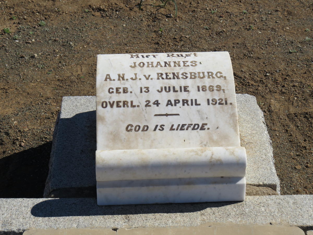 RENSBURG A.N.J., v. 1869-1921