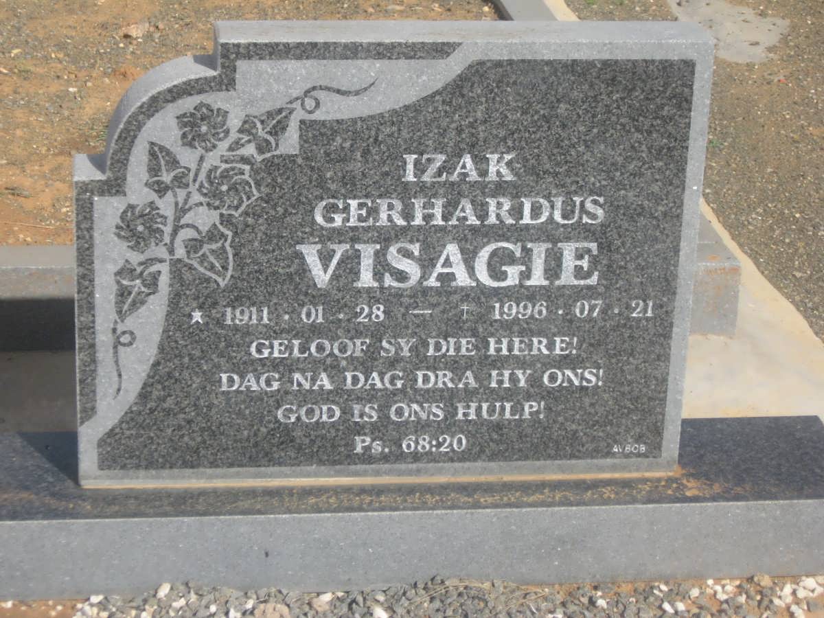 VISAGIE Izak Gerhardus 1911-1996