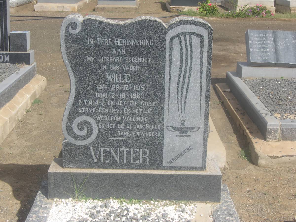 VENTER Willie 1915-1963