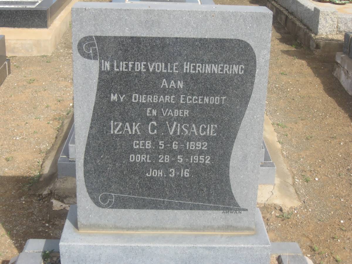 VISAGIE Izak G. 1892-1952