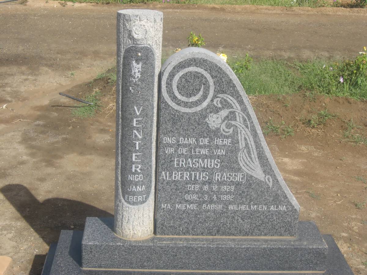 VENTER Erasmus Albertus 1929-1992