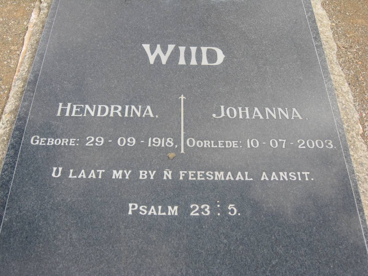 WIID Hendrina Johanna 1918-2003