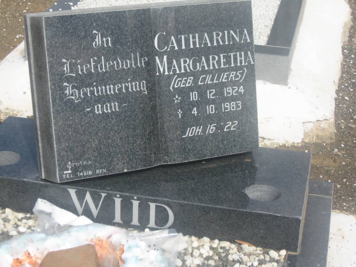 WIID Catharina Margaretha nee CILLIERS 1924-1983