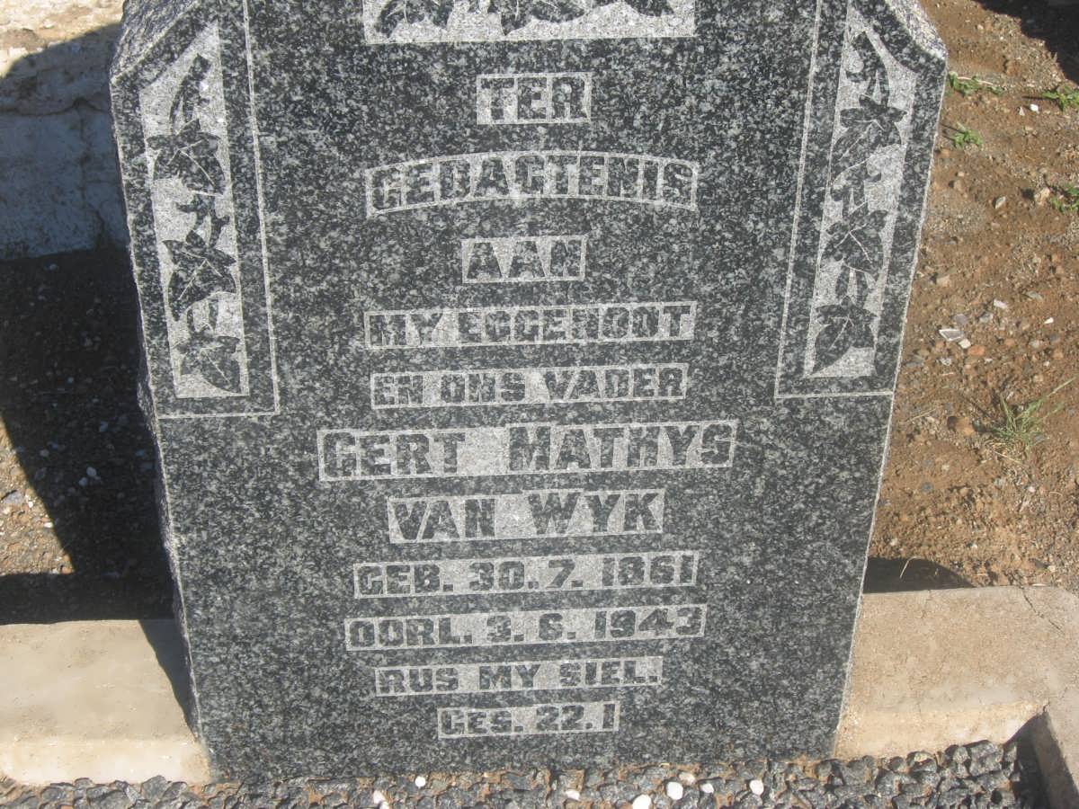 WYK Gert Mathys, van 1861-1943