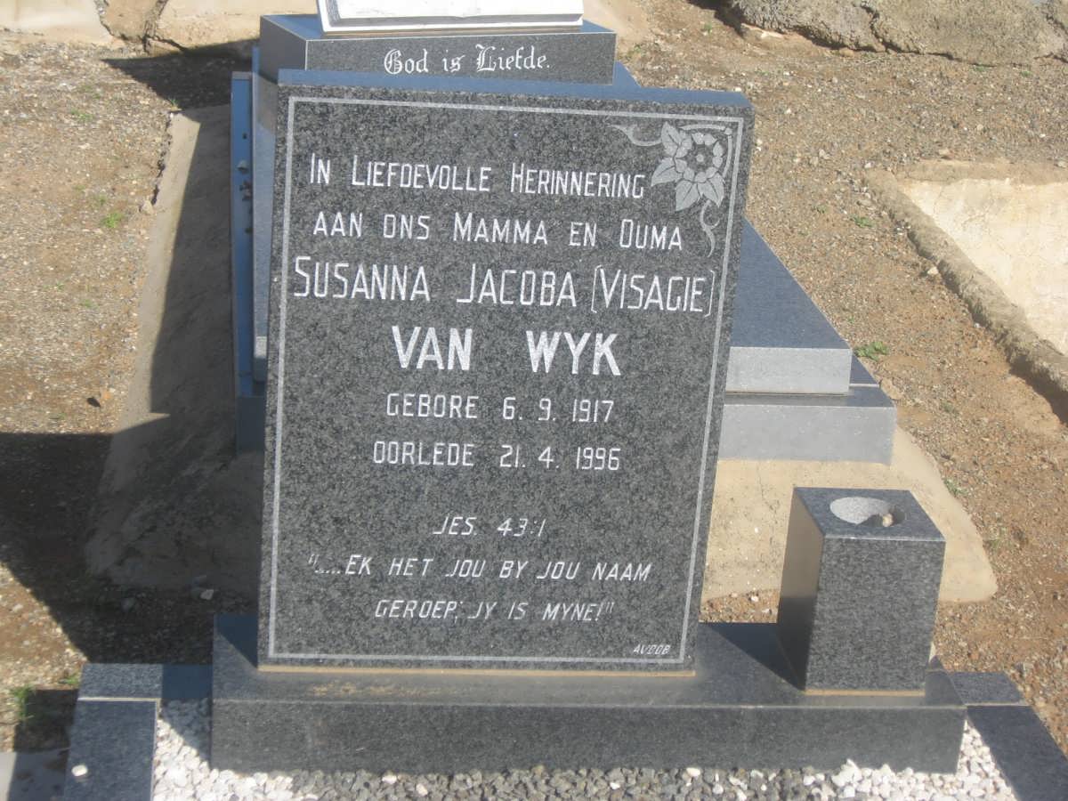 WYK Gert Mathys, van 1922-1990 &amp; Susanna Jacoba VISAGIE 1917-1996