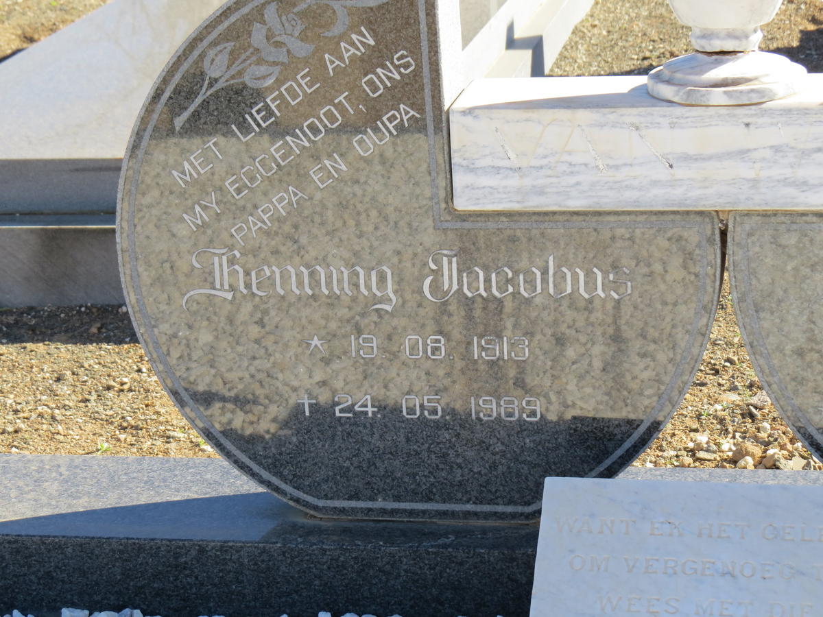 WYK Henning Jacobus, van 1913-1989 &amp; Aletta Elizabeth SCHREUDER 1918-
