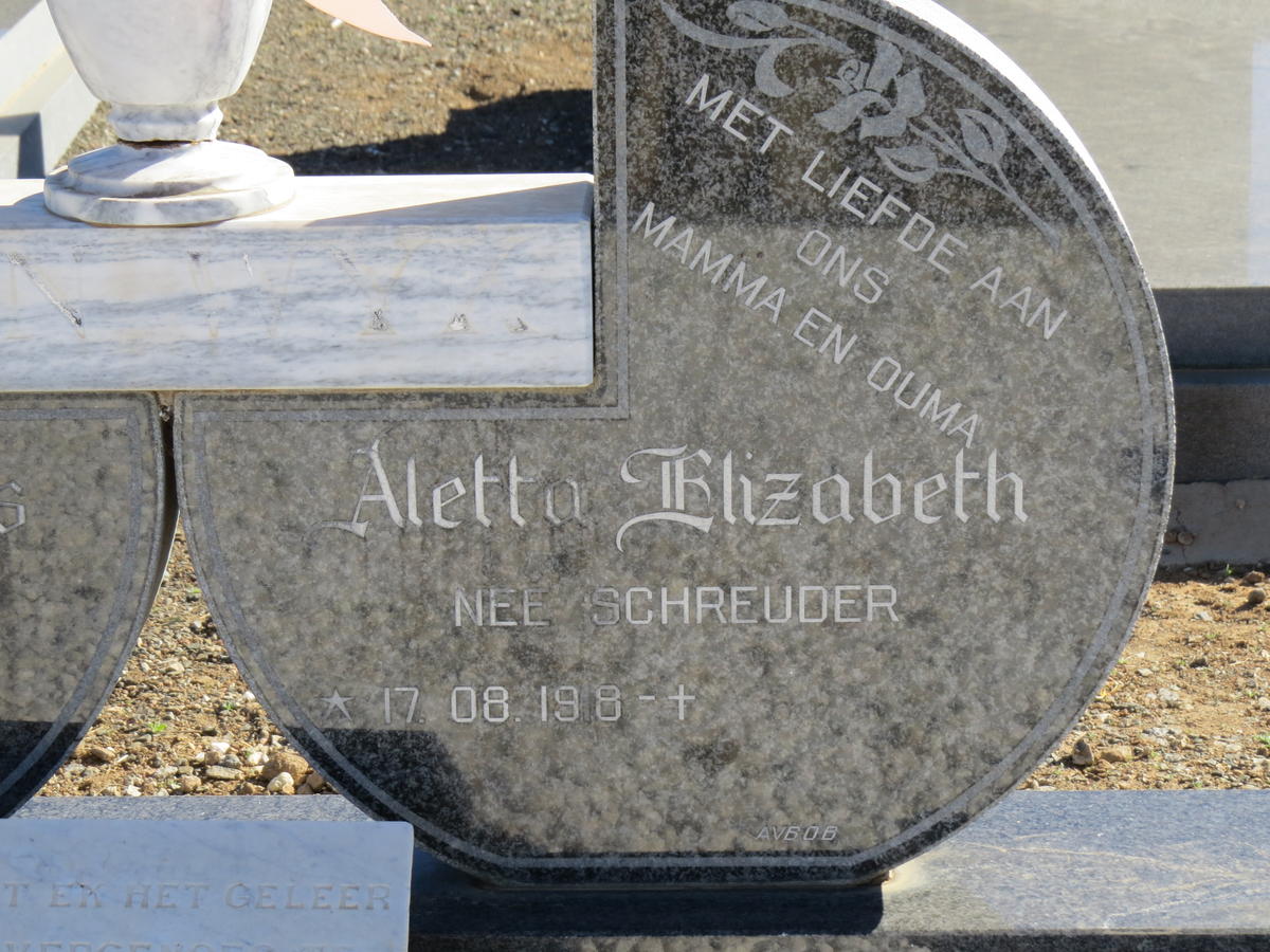 WYK Henning Jacobus, van 1913-1989 &amp; Aletta Elizabeth SCHREUDER 1918-