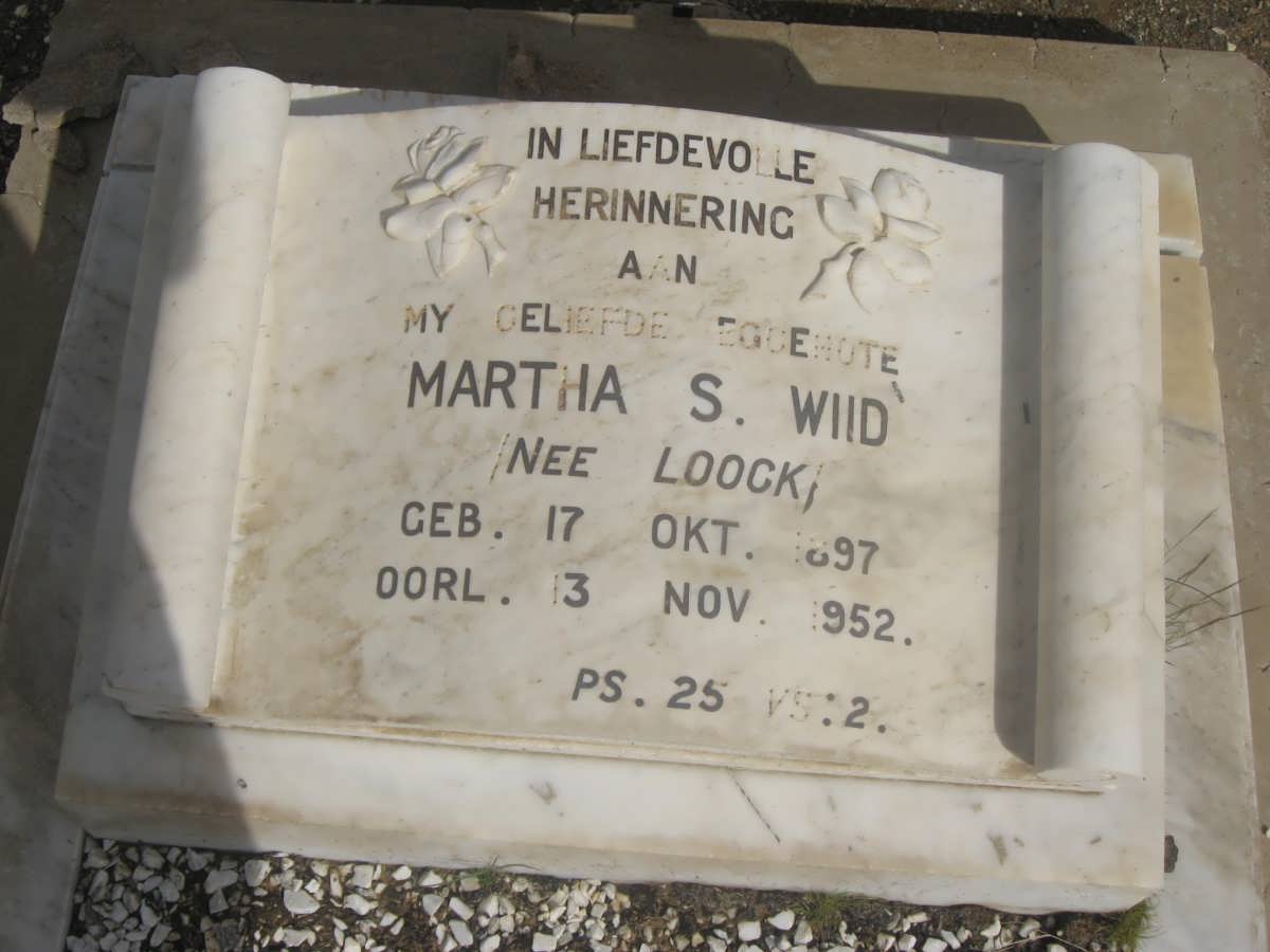 WIID Martha S. nee LOOCK 1897-1952